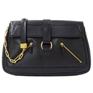 Gucci Pochette Chain Shoulder Leather Black Crossbody Bag Shoulder Bag
